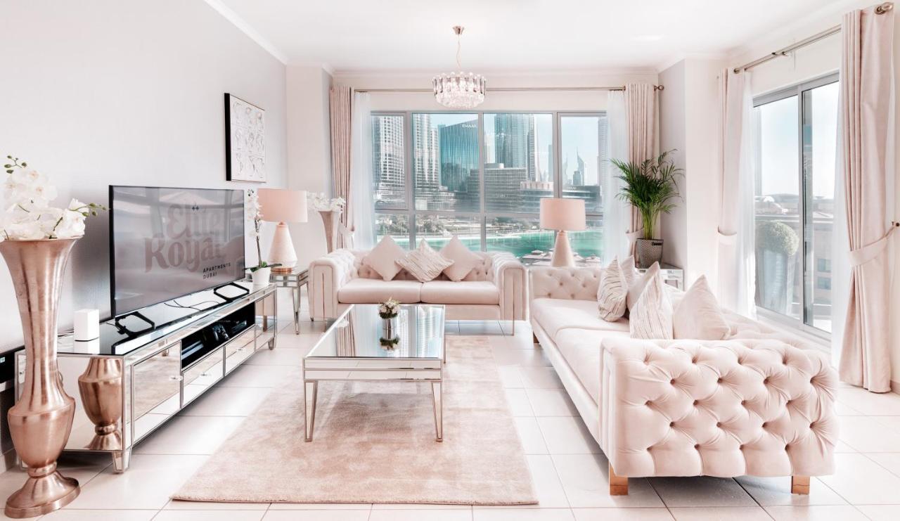 Elite Royal Apartment - Full Burj Khalifa & Fountain View - Brilliant - 2 Bedrooms & 1 Open Bedroom Without Partition Дубай Екстериор снимка